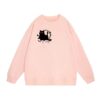 Casual Pink Cat Design Sweatshirt